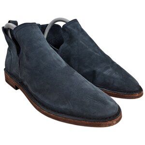 Tory Burch Navy Blue Suede Pull On Ankle Booties Boots Chelsea Size 6 Soft